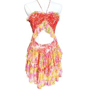 Rococo sand Vibrant Halter Dress